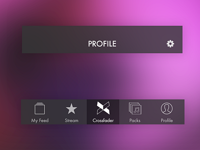 Crossfader 2.0 Navigation Bar app flat icon ios7 navbar navigation ui ux