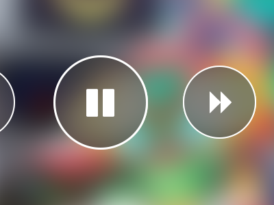 Muddy Blur Effect controls ios7 music player