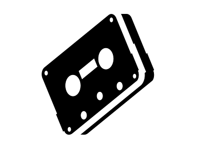 Mixtape! black and white cassette icon mixtape tape