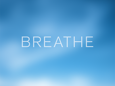Breathe for iOS blue breathe ios kearning logo relaxation type
