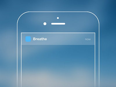 Breathe Onboarding Graphic blue line art notifications onboarding permissions