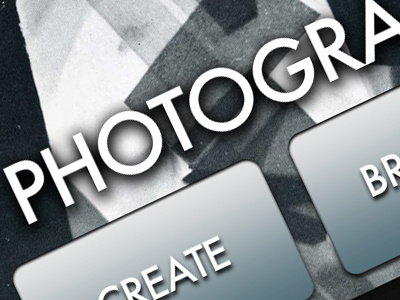 Photogram Splash app black and white button ios splash