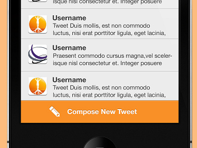 Compose New Tweet florida icon orange orange juice otl twitter ui ux