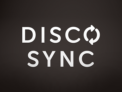 Disco Sync Logo app custom font disco launch2013 logo music sync typography