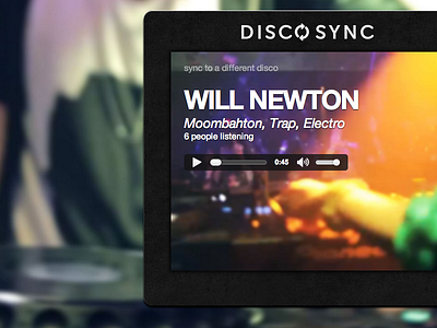 CSS Disco Sync Player blurry css html launch2013 music photos player ui ux