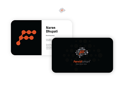 Business Card design for Fervid Smart - Brand Identity Design brain brand brand identity branding business card card design identity identity design iot logo smart visiting card