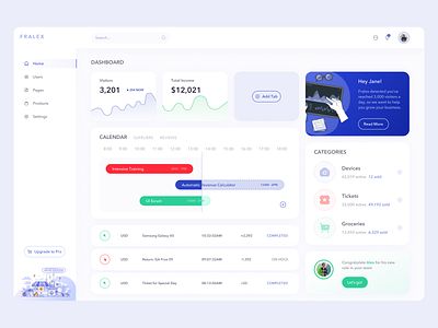 CRM Dashboard Concept