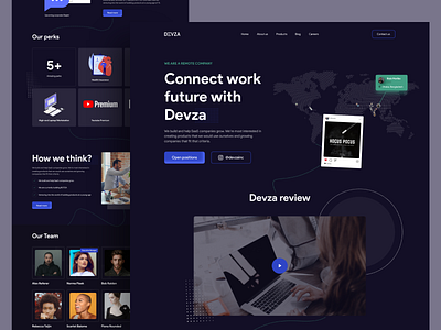 Devza Landing Page by Giorgi on Dribbble