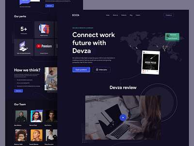 Devza Landing Page