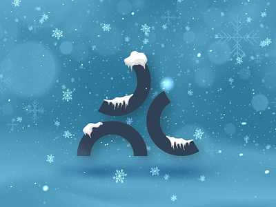 Ascended Christmas Logo altersoft altersoft team animation branding christmas concept design graphic design illustration interface logo modern motion motion design motion graphics new year snow