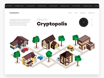 Cryptopolis - Crypto Real Estate Landing Page Hero Section