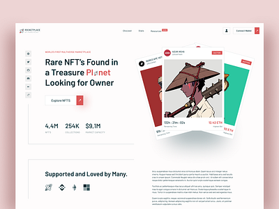 NFT Marketplace Landing Page