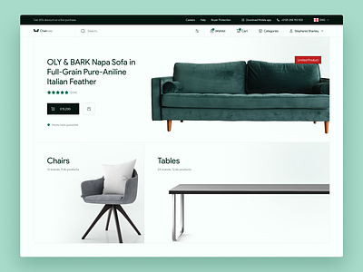 Furniture E-commerce Home Page Design