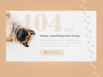 DailyUI 8 404 page dribbble 404 dailyui design dog page pet ui ux website
