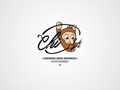 Converse Head Indonesia South Borneo logo Design Illustration