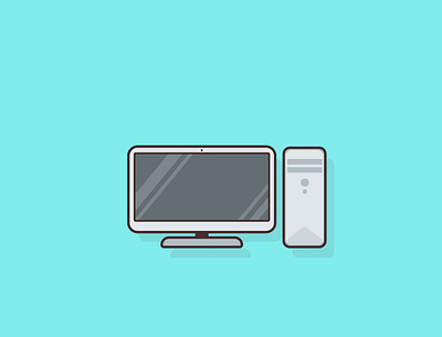 #28daysillustrationchallenge for myself - Day 5 Computer background business communication computer concept design digital flat icon illustration internet laptop man modern office people technology vector web work