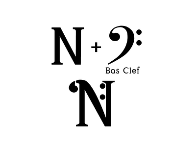 N Symbol basclef illustrator letter n symbol