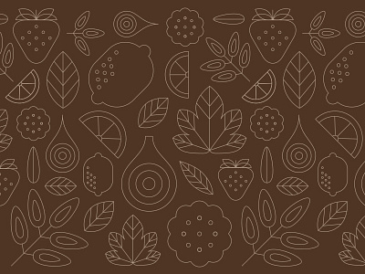 Ciao This Pattern blackberry brown dates fig food fruit icons illustration leaf lemon onion pattern plant strawberry vegetable white