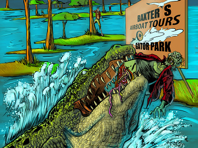 Alligatorpark comic art cover art illustration