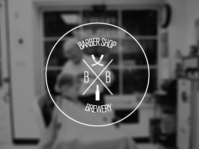 Barbershop Brewery barbershop beer brewery identity logo vintage