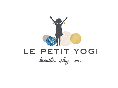 Le Petit Yogi branding breathe child children logo play silhouette typography yoga