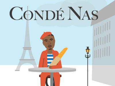 Conde Nas baguette conde naste france french funny illustration nas portrait pun puns rapper transparent