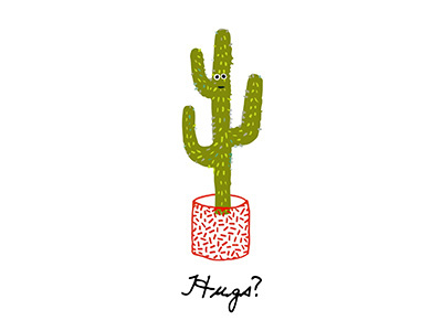 Don't Be a Prick cactus character cute funny hand lettering happy illustration pattern pun stationery succulent