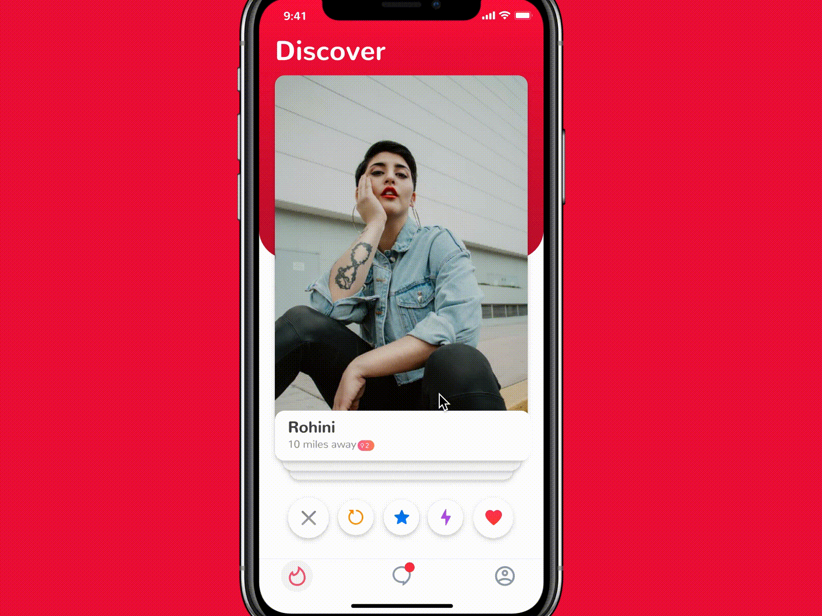 Dating App Concept with Interaction