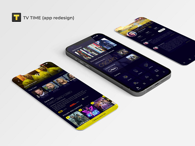Tv time app redesign graphic design ui
