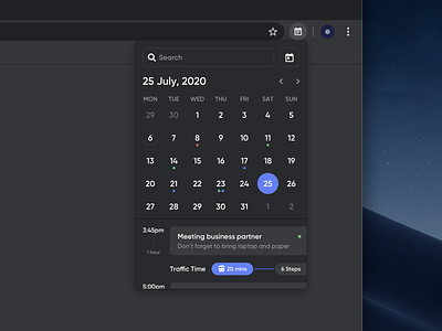 Calendar Concept Chrome Extension