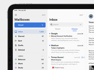 Mailbox Concept Application app application bars concept dark design email email design inbox layout mailbox platform sidebar sidebar design sidebar menu sidebar navigation sketch ui