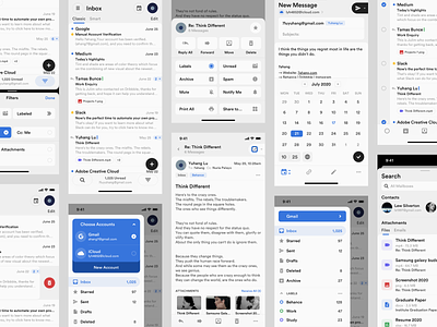Mailbox Concept Application (Mobile) app application bars concept dark design email email design email receipt email template homepage ios layout mail mailbox main page mobile platform sketch ui