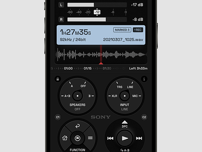 Voice Recorder 2 ahang app application concept dark dashboard dashboard ui design layout panel panel design panels record recorder records sketch sony ui voice