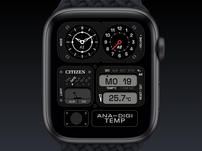 Citizen Watch Face app applewatch application citizen clock clocks concept design product sketch ui watch watchface watchos