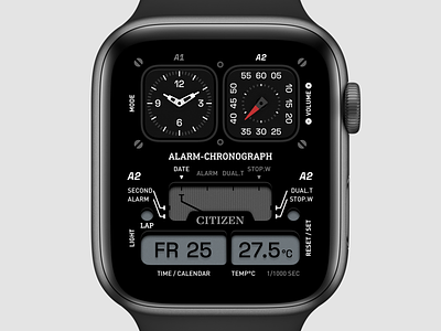 Citizen Watch Face 2 app application citizen concept design graphic graphic design platform sketch ui watch watchface watchos
