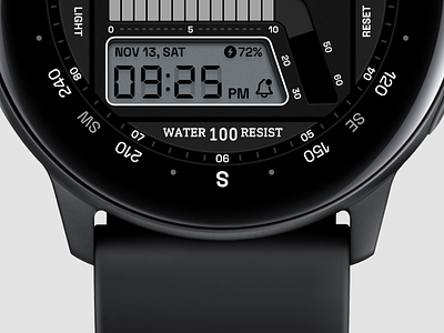 Casio Watch Face 4 alarm app application casio clock compass concept countdown design digital platform round sketch timer ui watch watchface watchos worldclock