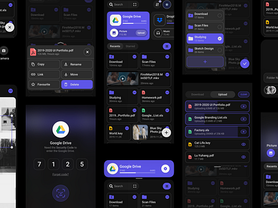 File Management Concept Application (Dark Mode)