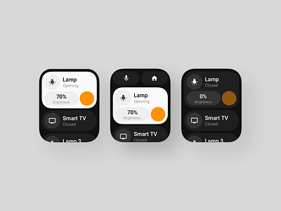 Smart Home (Watch) app apple application behance concept design home simple sketch smart smarthome smartwatch watch watchos
