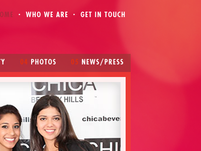 Chica Beverly Hills - Round 2 Hot Pink clean futura hot pink pink redesign web design web site