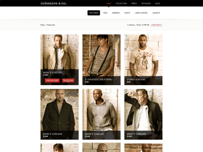 Cohesive & Co. Catalog Page