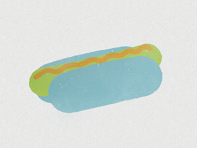 90's Hot Dog drawing food illustration