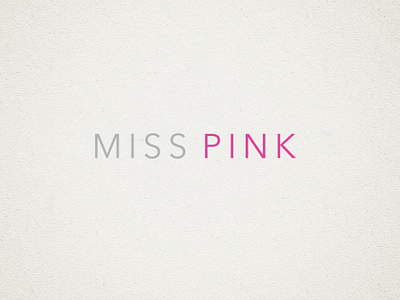Miss Pink Logo Variation branding identity logo