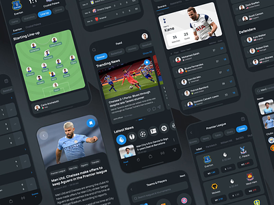 Scorer. Multi-sport mobile app app cards design feed football ios match mobile news onboarding score soccer sport statistic ui ux