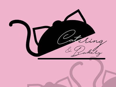 Cat'ering and Bakery Logo art bakery branding cat cat illustration catering illustration logo meow