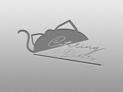 Catering and Bakery Logo art bakery black branding cat cat illustration catering design illustration logo