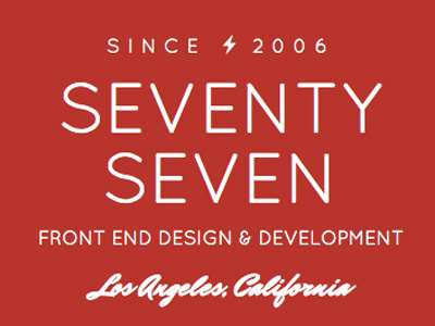 Seventy Seven Branding branding google fonts portfolio red typography