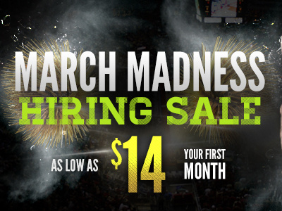 March Madness email marketing email template hiring sale marchmadness ziprecruiter