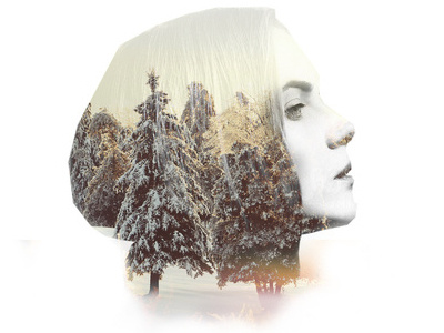 February Lo antique beauty blend collage digital manipulation forest girl graphic design lana del rey trees vintage