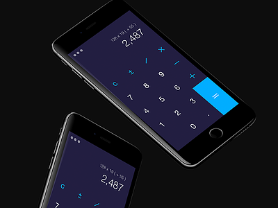 DailyUI #004 Calculator calculator clean daily ui flat iphone minimal modern screen
