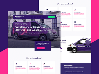 eCourier UK - Landing Page Redesign